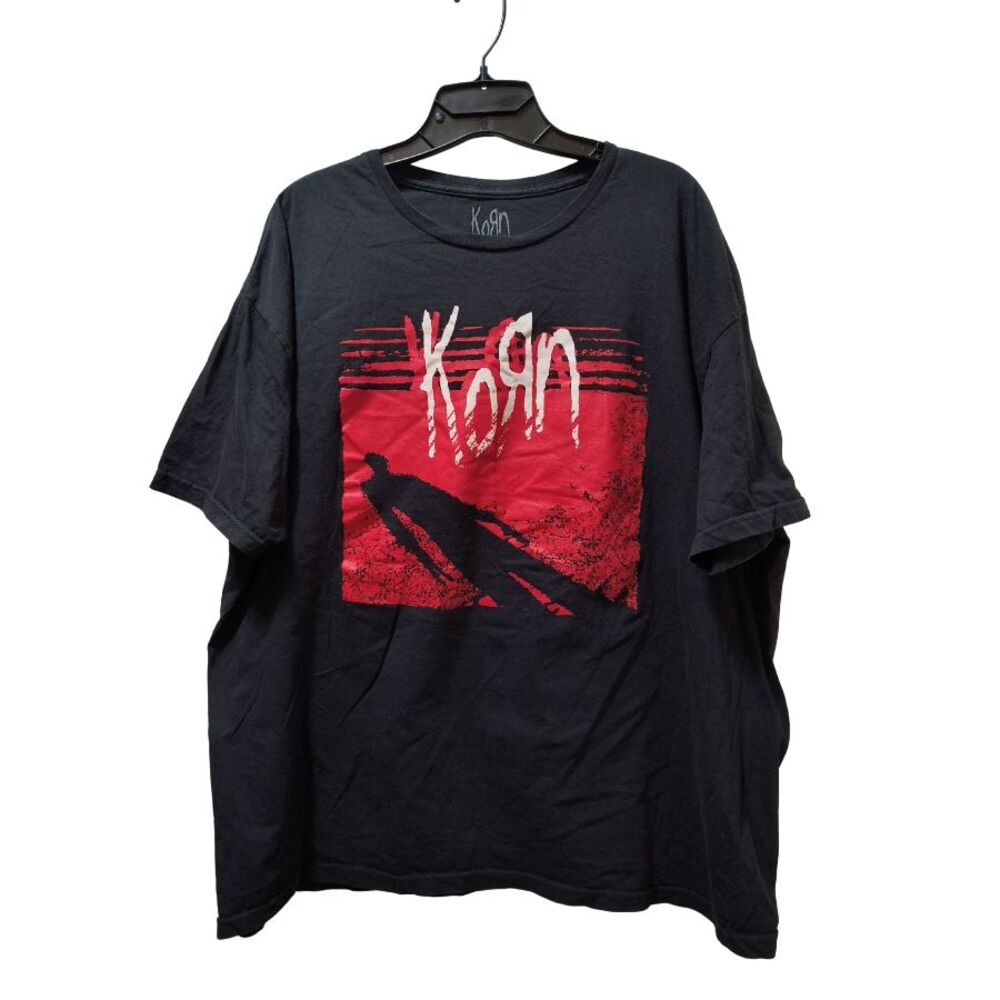 Korn Shadow Man T-Shirt Men’s 2XL Black Red Graphic Band Tee Cotton Official